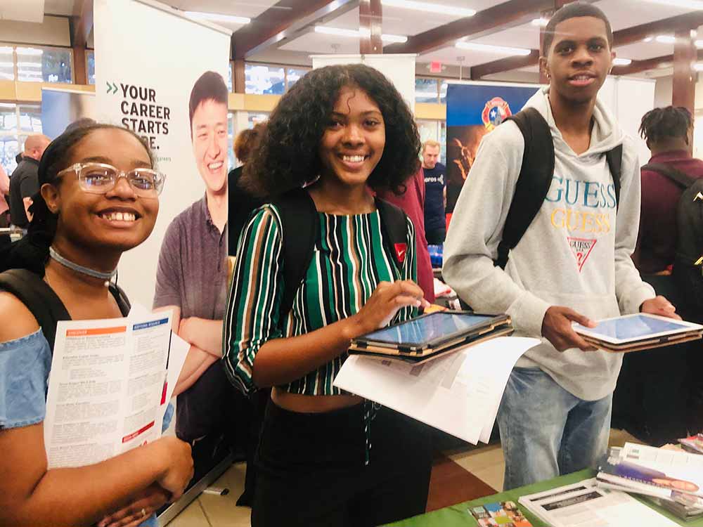 Intern at job fair.?