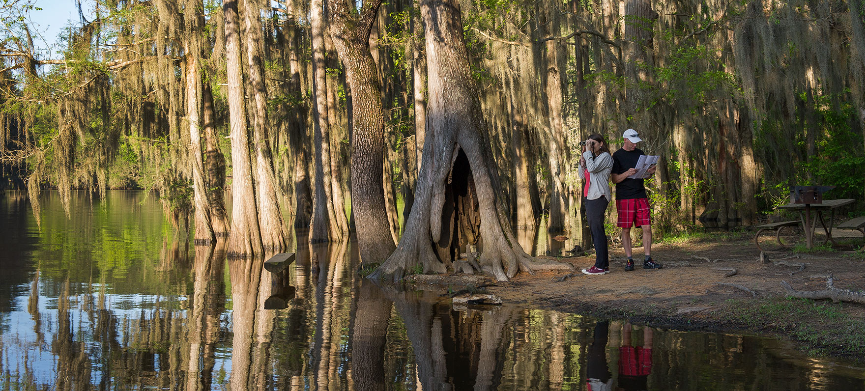 Couple Exploring Caddo Lake