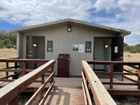 restrooms in the walk in camping area